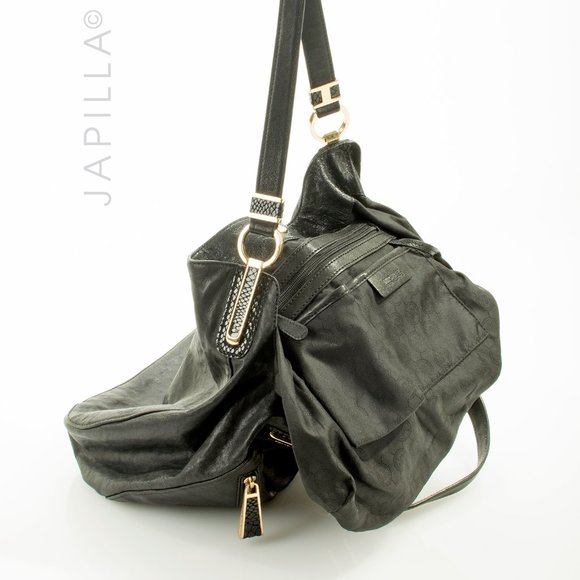 MICHAEL KORS LARGE BLACK SMOOTH LEATHER ZIPPER SATCHEL - Picture 8 of 12